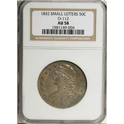 1832 50C Small Letters AU58 NGC O-112