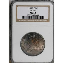 1835 50C MS62 NGC O-101