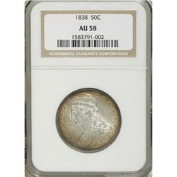 1838 50C AU58 NGC