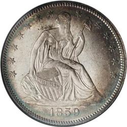 1859 50C MS64 NGC