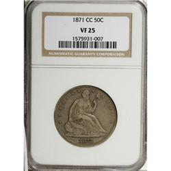 1871-CC 50C VF25 NGC