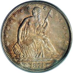 1874-CC 50C Arrows AU55 PCGS