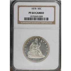 1878 50C PR64 Cameo NGC