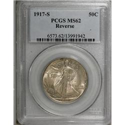 1917-S 50C Reverse MS62 PCGS