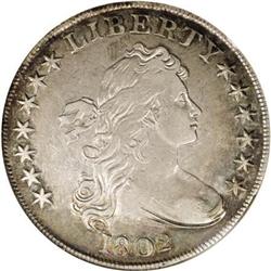 1802 $1 Narrow Date XF45 Details ANACS