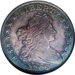 1802/1 $1 Wide Date AU58 NGC