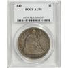 1843 $1 AU58 PCGS