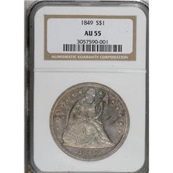 1849 $1 AU55 NGC