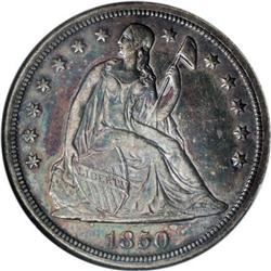 1850-O $1 AU53 NGC