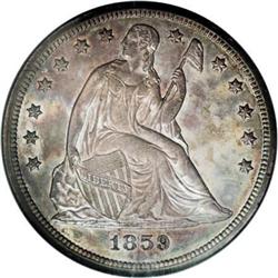 1859-S $1 MS62 NGC