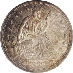 1860-O $1 MS63 PCGS