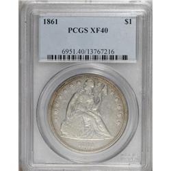 1861 $1 XF40 PCGS