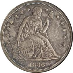 1866 $1 Motto PR64 NGC