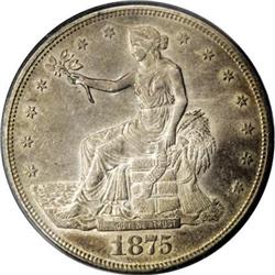 1875-S/CC T$1 Chop Mark AU55 PCGS
