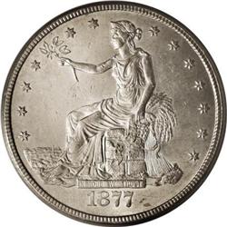 1877-CC T$1 Chop Mark MS62 PCGS