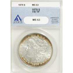 1878 7/8TF $1 Strong MS63 ANACS