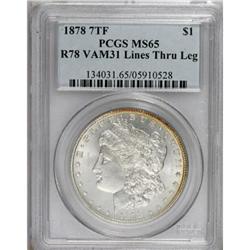 1878 7TF $1 Reverse of 1878 MS65 PCGS