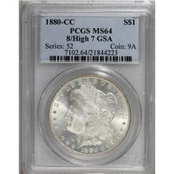 1880-CC $1 8 Over High 7 MS64 PCGS