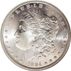 1884 $1 MS67 NGC