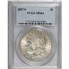 Image 1 : 1887/6 $1 MS64 PCGS