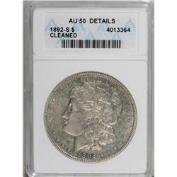 1892-S $1 AU50 Details ANACS