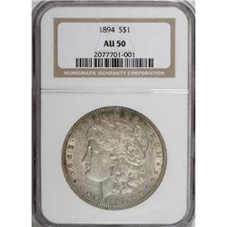 1894 $1 AU50 NGC