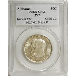 1921 50C Alabama 2x2 MS65 PCGS