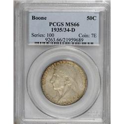 1935/34-D 50C Boone MS66 PCGS