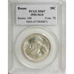 1935/34-D 50C Boone MS67 PCGS