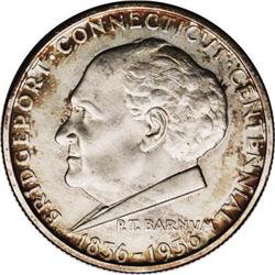 1936 50C Bridgeport Half With Box of Issue