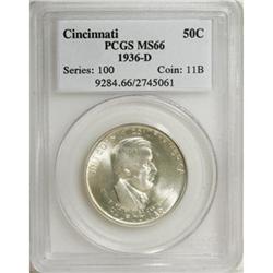 1936-D 50C Cincinnati MS66 PCGS