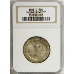1936-D 50C Columbia MS67 NGC