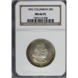 1892 50C Columbian MS66 Prooflike NGC