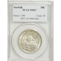 1936 50C Norfolk MS67 PCGS