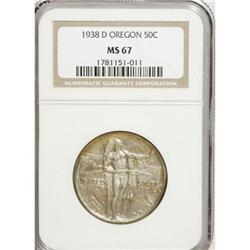 1938-D 50C Oregon MS67 NGC