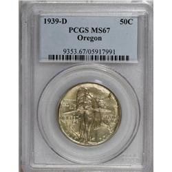 1939-D 50C Oregon MS67 PCGS