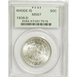 1936-D 50C Rhode Island MS67 PCGS