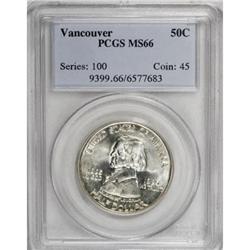 1925 50C Vancouver MS66 PCGS