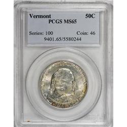 1927 50C Vermont MS65 PCGS