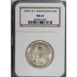 1950-S 50C Booker T. Washington MS67 NGC
