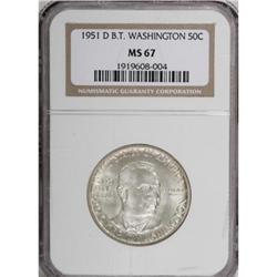 1951-D 50C Booker T. Washington MS67 NGC