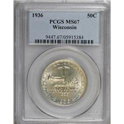 1936 50C Wisconsin MS67 PCGS