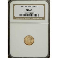 1903 G$1 Louisiana Purchase/McKinley MS62 NGC