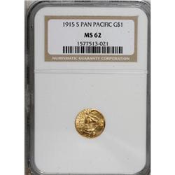 1915-S G$1 Panama-Pacific Gold Dollar MS62 NGC