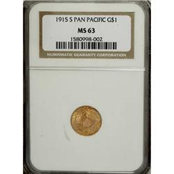 1915-S G$1 Panama-Pacific Gold Dollar MS63 NGC