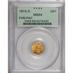 1915-S G$1 Panama-Pacific Gold Dollar MS64 PCGS