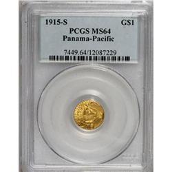 1915-S G$1 Panama-Pacific Gold Dollar MS64 PCGS