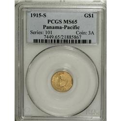 1915-S G$1 Panama-Pacific Gold Dollar MS65 PCGS
