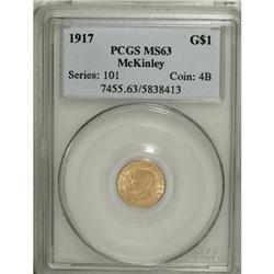 1917 G$1 McKinley MS63 PCGS