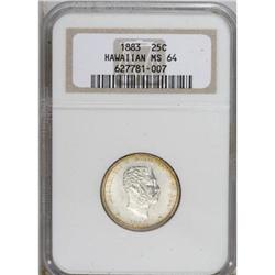 1883 25C Hawaii Quarter MS64 NGC